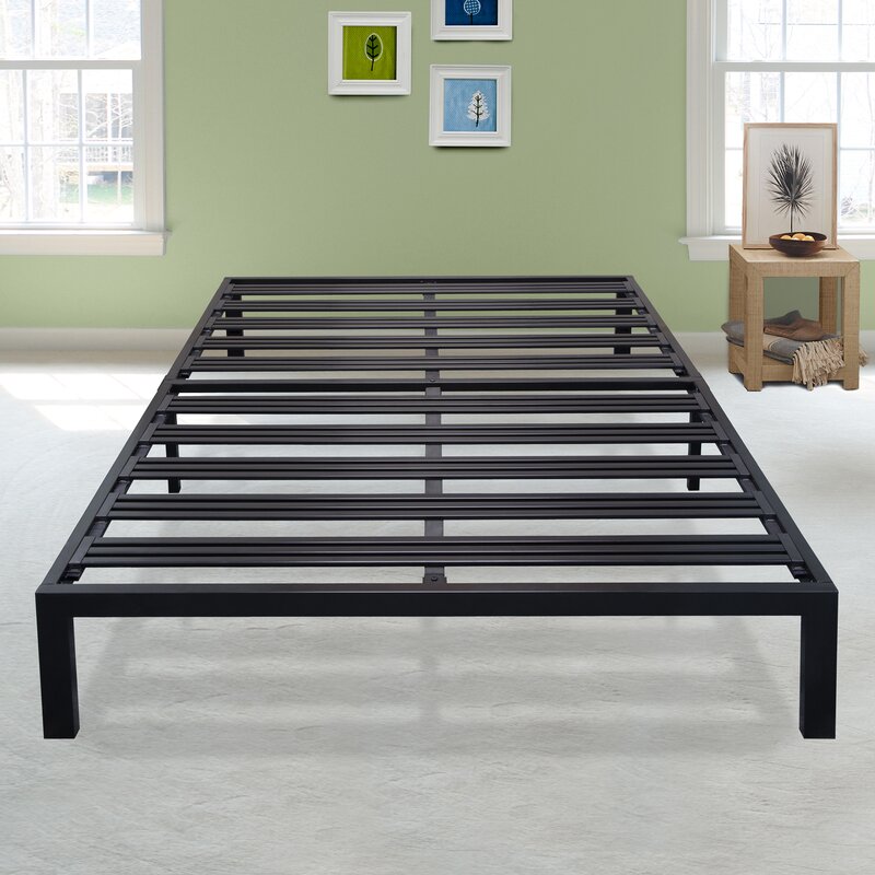 Latitude Run Branson Black Metal Platform Bed Frame & Reviews | Wayfair